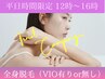 【レディース】【平日12時～16時時間限定】全身美肌脱毛（VIO有or無）￥1980