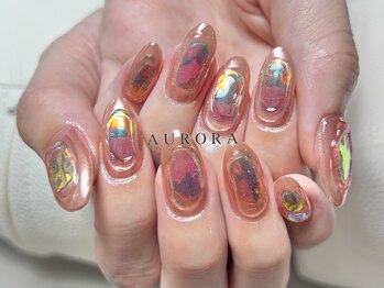 アウロラ 代々木上原(AURORA)/オーロラネイル ピンク 夏