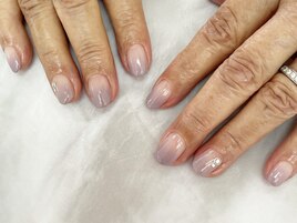 ラベンダーグラデーションネイル