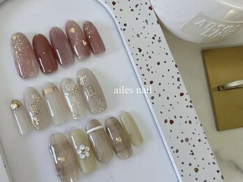 エールスネイル(ailes nail)の写真/【HAND定額コース】1番人気メニュー〈オフィス向けシンプルコース¥6980〉と10本アートのデザインコース有り