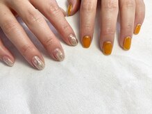 ユージューネイルルーム(UJU nail room)/チグハグミラーアートネイル