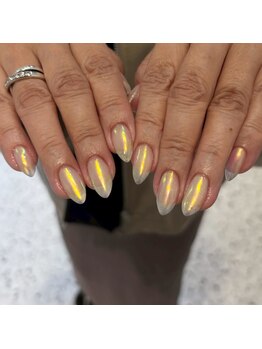 ホワイトネイル 難波店(WHITE NAIL)/ワンカラー/オーロラ/ミラー
