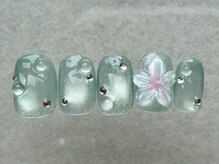 ネイルメゾン 天神店(NAIL MAISON)/ハイビスカス夏マグ水滴￥8500