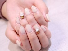 ラルネイル 大宮(Lull. nail)/＊グレージュ＊Vカット＊