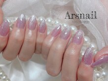 アルスネイル(Ars nail)/ピンクマグネットネイル