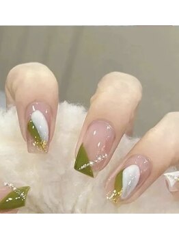 ヘブン ネイル 鶯谷(HEAVEN Nail)/グリーンフレンチ