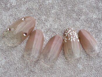 シアーピンクのヌードフラワー