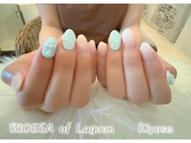 ガラス×クロスネイル