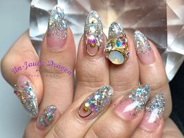 【自爪ネイル】ラメグラデ