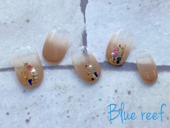 ネイルアンドまつげエクステ ブルーリーフ 四谷三丁目店(Blue Reef)/シンプルグラデーションネイル