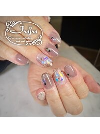 桜ホロ　オフィスネイル