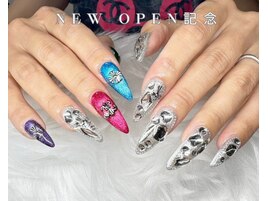 フラッシュネイルツイードネイル