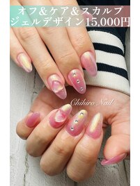 長さ出しスカルプジェルデザイン