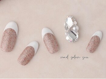 ネイルサロン ソウ 心斎橋店(Nail Salon Sou)/フラッシュネイル×フレンチ♪