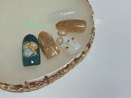 新作　お花スタッズ×ミラー