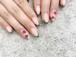 ぷっくり♪さくらんぼネイル