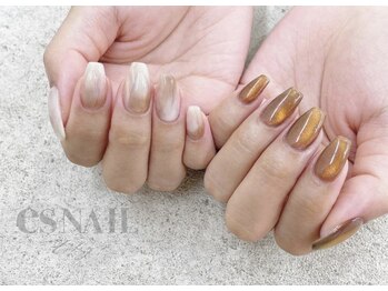エスネイル 新宿西口店(es NAIL)/秋色マグネットネイル