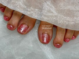 ギャリッターフットネイル