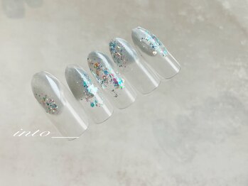 ネイルサロン イントゥ(into_)/ニュアンス マグネット ブルー