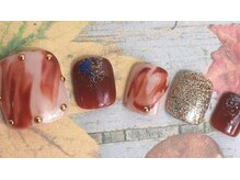 ネイルサロン&スクール ジーナ(GINA)/茶マーブル