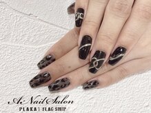 エーネイルサロン プラーカ本店(A-Nail Salon)/　レオパード×ミラー