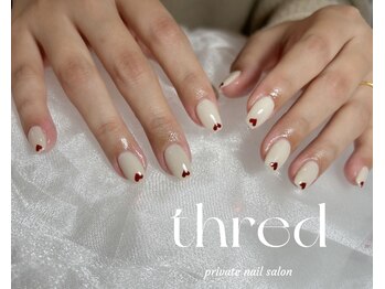 スレッドネイル(THRED nail)/バレンタインネイル