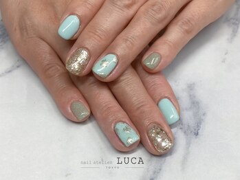 ネイルアトリエルカ(nail atelier LUCA)/M-389　大人上品ドットネイル