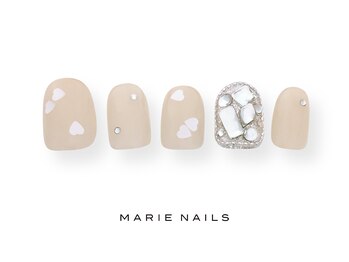 マリー ネイルズ いわきラトブ店(MARIE NAILS)/定額7700円税込 ベージュ 1123a