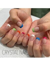 カラフルフレンチネイル