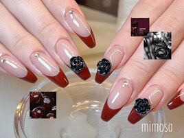 秋ボルドーフレンチフラワーバラ