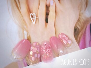アグニークリッシェ(Agunik Riche)/【押し花ネイル】