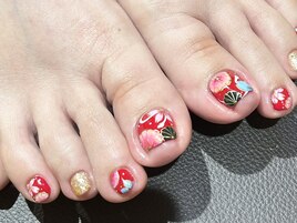 お客様フット☆和柄デザイン