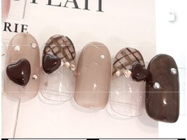 バレンタインネイル