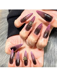 鮮やかな紫の深淵グラデ