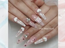 ピオミエルネイル 新宿(pio miel nail)/うるちゅるハートネイル