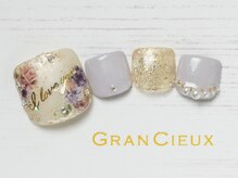 クアトログランシュ 青葉台(QUATRO×GranCieux)/ゴージャスフラワーフットネイル
