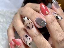 サロンドフォーエイチ(salon de 4H)/アニマルネイルとギャラクシー！