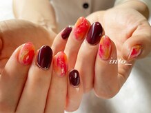 ネイルサロン イントゥ(into_)/ニュアンス　ボルドー　秋ネイル
