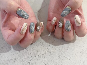 プラス サード(Plus 3rd)/大理石ネイル by tomoe.i