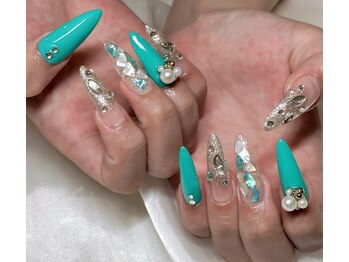 夏ターコイズネイル