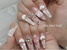 ピオミエルネイル 新宿(pio miel nail)/うるちゅるハートネイル