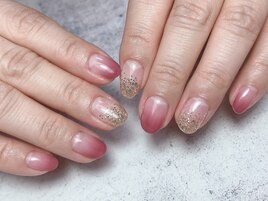 カラグラ　ピンク　ラメグラ