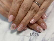 ネイルアトリエルカ(nail atelier LUCA)/W-146　ぷっくりフラワーネイル