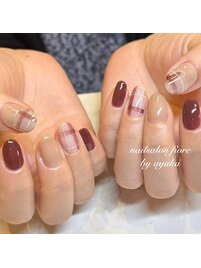 ボルドー×チェック