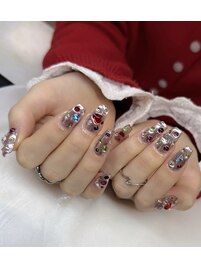 キラキラパーツネイル