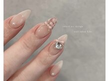 エル(Elle.)/ツイードネイル　リボンパーツ