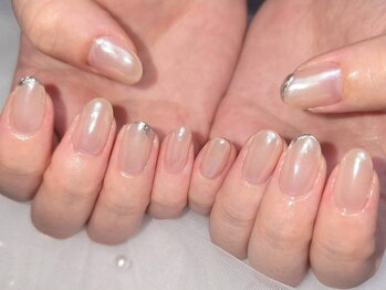 ネイルバイピヌ(nail by pinu)/ホワイトミラー
