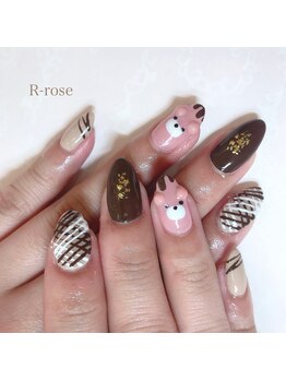 アールローズ(R-rose)/バレンタインネイル¥10340