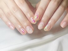 リーチェ ビューティアンドネイルサロン 大名店(Beauty&Nail Salon)/オーロラピンク