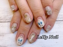 レヒネイル(LeHy nail)/うさぎ×結晶ネイル